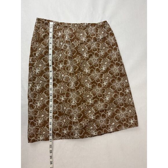Handmade Floral Skirt Neutral Tan Boho Cottagecore Minimalist 26" Waist - Picture 4 of 5